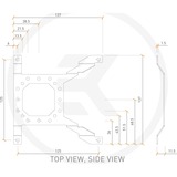 EKWB EK Loop Uni Pump Reservoir Bracket 140mm houder Zwart