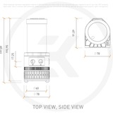 EKWB EK-Quantum Kinetic TBE 200 D5 PWM D-RGB - Acetal pomp Transparant/zwart, Reservoir/Pomp Combo