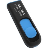 ADATA Dash Drive UV128 64 GB usb-stick Zwart/blauw, USB 3.0