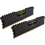 Corsair 16 GB DDR4-2666 Kit werkgeheugen Zwart, CMK16GX4M2A2666C16, Vengeance LPX, XMP