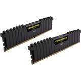 Corsair 16 GB DDR4-3000 Kit werkgeheugen Zwart, CMK16GX4M2B3000C15, Vengeance LPX, XMP