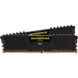 Corsair 32 GB DDR4-3000 Kit werkgeheugen Zwart, CMK32GX4M2D3000C16, Vengeance LPX, XMP