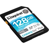 Kingston Canvas Go! Plus SDXC 128 GB geheugenkaart Zwart, UHS-I U3, Class 10, A2