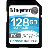 Kingston Canvas Go! Plus SDXC 128 GB geheugenkaart Zwart, UHS-I U3, Class 10