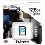 Kingston Canvas Go! Plus SDXC 128 GB geheugenkaart Zwart, UHS-I U3, Class 10