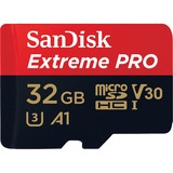 SanDisk Extreme PRO 32 GB microSDHC geheugenkaart UHS-I U3, Class 10, V30, A1, Incl. SD Adapter