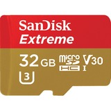 SanDisk Extreme microSDHC 32 GB  geheugenkaart UHS-I U3, Class 10, V30, A2, incl. Adapter