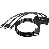 Club 3D HDMI naar USB-C + HDMI + Mini-DisplayPort adapter 2 meter, 4K