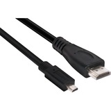 Club 3D Micro HDMI > HDMI 2.0 kabel Zwart, 1 meter, 4K 60Hz