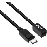 Club 3D Mini DisplayPort > DisplayPort 1.4 (male) verlengkabel Zwart, 0,1 meter