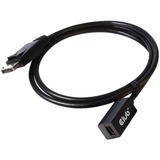 Club 3D Mini DisplayPort > DisplayPort 1.4 (male) verlengkabel Zwart, 0,1 meter