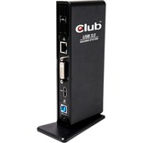 Club 3D SenseVision USB 3.0 Dual Display Docking Station Zwart, CSV-3242HD, Retail