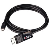 Club 3D USB-C naar DisplayPort 1.4  kabel Zwart, 1,8 meter