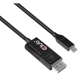 Club 3D USB-C naar DisplayPort 1.4  kabel Zwart, 1,8 meter