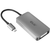 Club 3D USB Type C to DVI-I DUAL LINK Active Adapter Grijs, CAC-1510