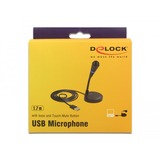 DeLOCK USB Microfoon Zwart, Plug & Play