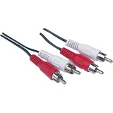 goobay 2x Tulp kabel Zwart, 10 meter, Stereo