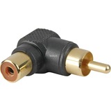 goobay Adapter RCA > RCA Zwart, 90º hoek, Bulk