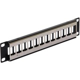 DeLOCK 10" Keystone Patch Panel 12 Port metal black patchpaneel Zwart, 43326