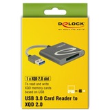 DeLOCK USB 3.0 kaartlezer voor XQD 2.0 geheugenkaarten Antraciet
