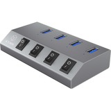 ICY BOX IB-Hub1405 usb-hub Zilver