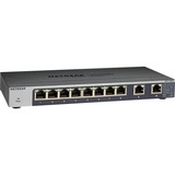 Netgear GS110MX 8-Port Gigabit Ethernet Unmanaged Switch met 2-Port 10G/Multi-Gig Uplinks