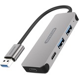 Sitecom USB-A naar USB-A + USB-C Hub usb-hub Zilver