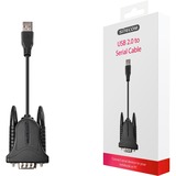 Sitecom USB > Seriële Kabel 0,6m usb-adapter Zwart/zilver, CN-104, Retail