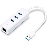 TP-Link USB 3.0 3 Poort Hub & Gigabit Ethernet Adapter 2 in 1 USB Adapter UE330 usb-hub Wit