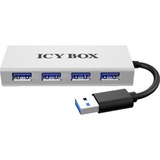 ICY BOX IB-AC6104 USB 3.0 Hub 4 Port usb-hub Zilver/zwart