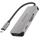 Sitecom USB-C Hub & Card Reader usb-hub Zilver