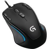 Logitech G300s gaming muis antraciet/zwart, 200 - 2500 dpi, Meerkleurige verlichting