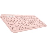 Logitech K380 Multi-Device Bluetooth Keyboard, toetsenbord Lichtroze, EU lay-out (QWERTY), Bluetooth 3.0