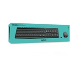 Logitech MK235 Wireless Keyboard en Mouse, desktopset Zwart, US-International