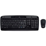 Logitech Wireless Combo MK330 desktopset Zwart, EU lay-out (QWERTY), Rubberdome