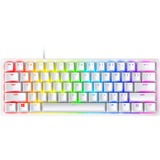 Razer Huntsman Mini Mercury, gaming toetsenbord Wit, US lay-out, Razer Clicky Optical (Purple), RGB leds, TKL