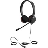 Jabra Evolve 20 MS Duo USB on-ear headset Zwart