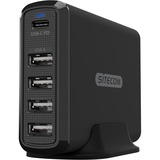 Sitecom 60W Fast USB Destkop Charger Zwart