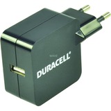 Duracell Single USB 2A Wall charger 230v Zwart