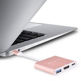 SilverStone EP08P USB-C naar HDMI adapter Pink/wit