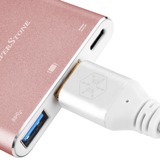 SilverStone EP08P USB-C naar HDMI adapter Pink/wit