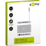 goobay USB-C Aluminium Multiport Adapter kaartlezer Zilver