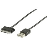  Data en Oplaadkabel Samsung 30-Pins Male - USB A Male Zwart, 1 meter