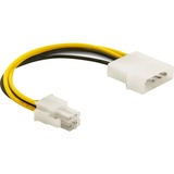 DeLOCK 4-pin ATX12V (male) naar 4-pin 5,25" (male) kabel 