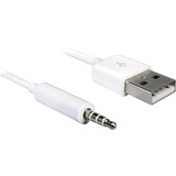 DeLOCK Cable USB-A male > Stereo jack 3.5 mm male 4 pin adapter IPod Shuffle, 1 m