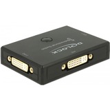 DeLOCK DVI 2 - 1 Switch bidirectional 4K 30 Hz dvi switch Zwart