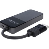 DeLOCK DisplayPort 1.4 in > 3x DisplayPort out displayport splitter Zwart, 0,12 meter