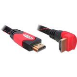 DeLOCK HDMI haakse kabel Zwart/rood, 2 meter