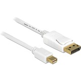 DeLOCK Mini DisplayPort > DisplayPort adapter Wit, 5 meter