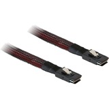 DeLOCK Mini SAS SFF-8087 > Mini SAS SFF-8087 kabel Rood/zwart, 1 meter